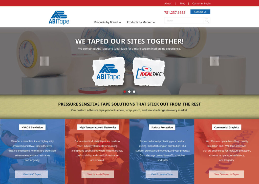 ABI Tape Website Design