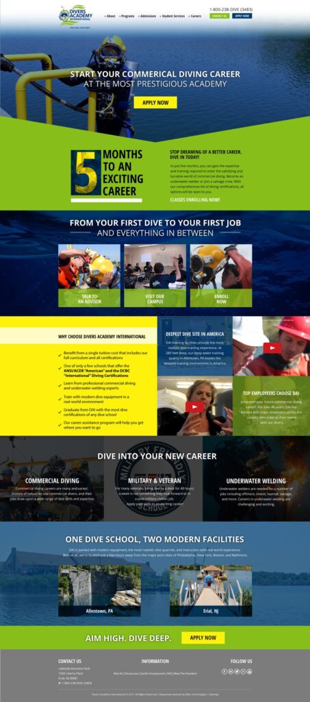 Divers Academy Website